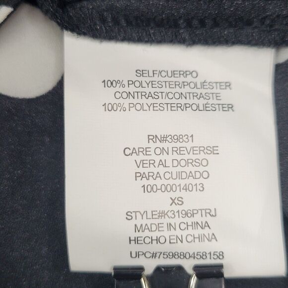 My Michelle black white semi sheer polka dot long sleeve button up top XS NWOT - Picture 5 of 8